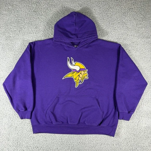 Minnesota Vikings Hoodie Size XL Purple NFL Team AppareL Logo - Picture 1 of 6